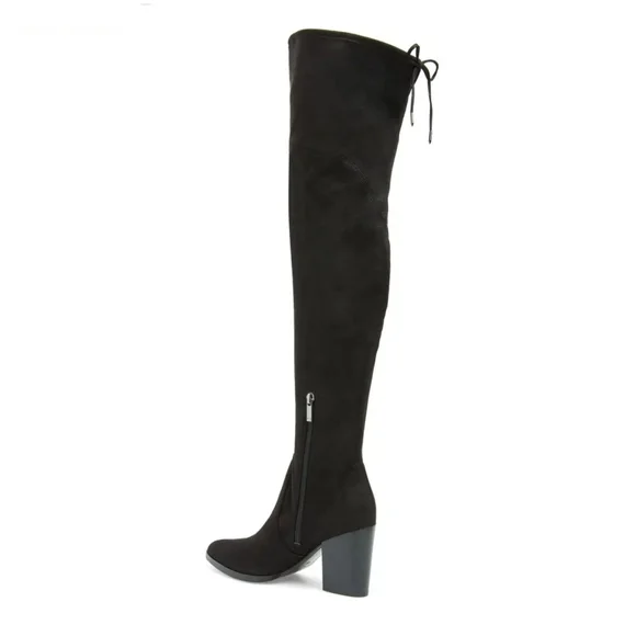 Ultra Sexy Marc Fisher LTD Black Microsuede OTK Boots - Picture 6 of 7